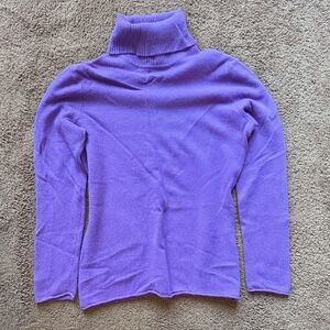 Lord & Taylor Vibrant Purple Cowl Neck Sweater